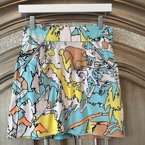 Jamie Sadock Vibrant Abstract Mini Skirt